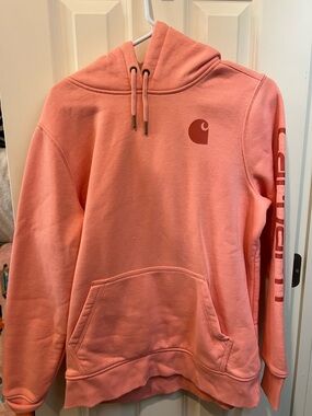 Carhartt Pink Logo Hooded Sweatshirt